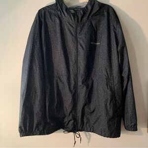 Columbia Black Jacket with White Polka Dots
